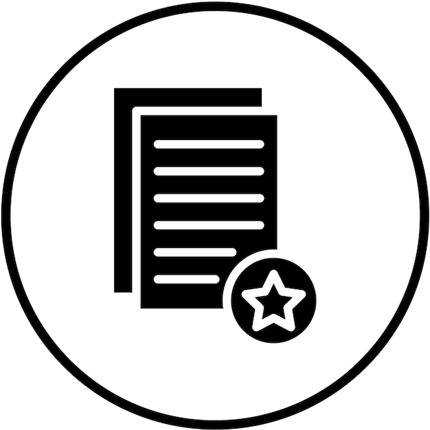 Estilo del icono de evaluación del estudio de diseño vectorial