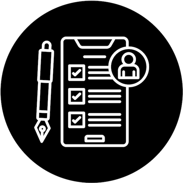 Estilo del icono de la evaluación del impacto de la privacidad del diseño vectorial