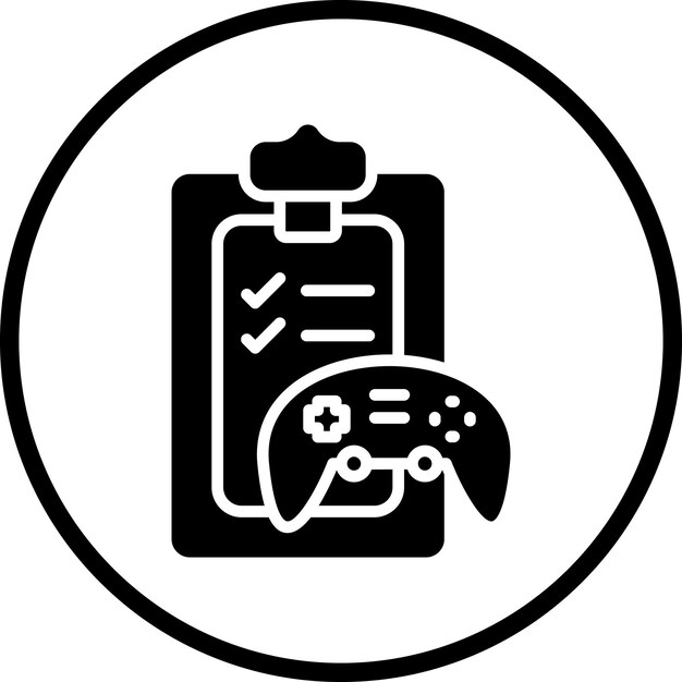 Estilo de icono de evaluación de juegos de diseño vectorial