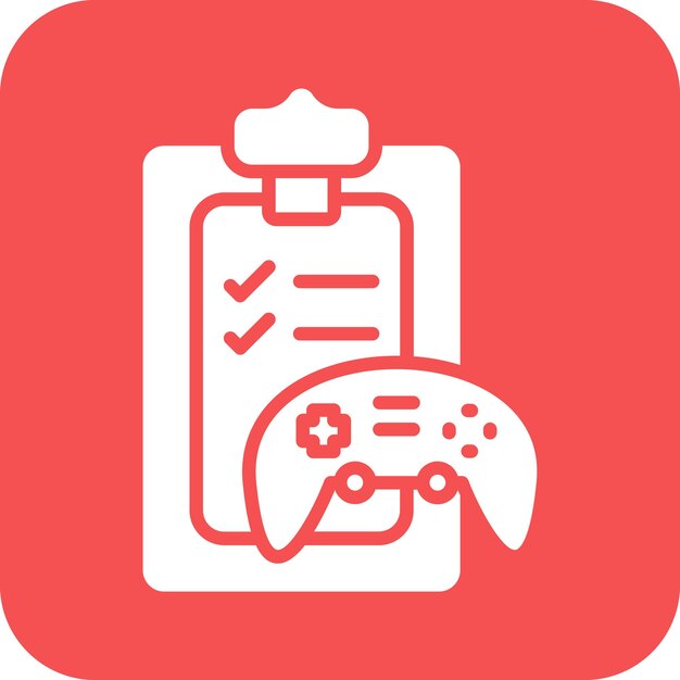 Vector estilo de icono de evaluación de juegos de diseño vectorial