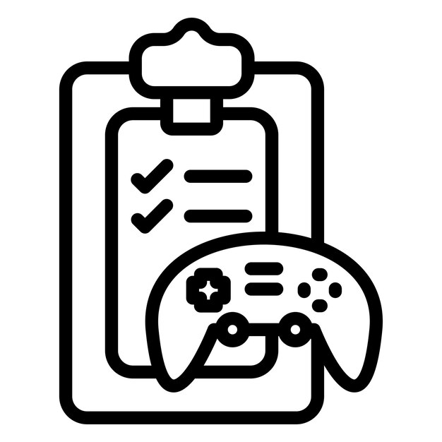 Estilo de icono de evaluación de juegos de diseño vectorial