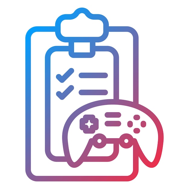 Estilo de icono de evaluación de juegos de diseño vectorial
