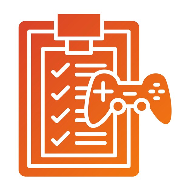 Estilo de icono de evaluación de juegos de diseño vectorial