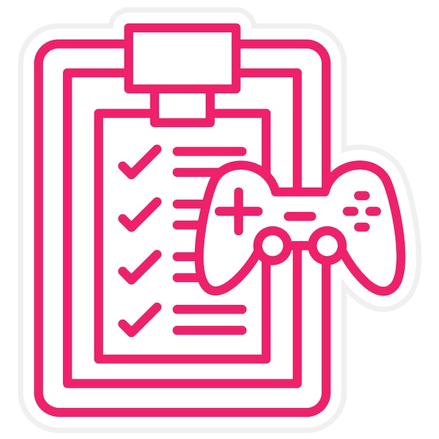 Vector estilo de icono de evaluación de juegos de diseño vectorial