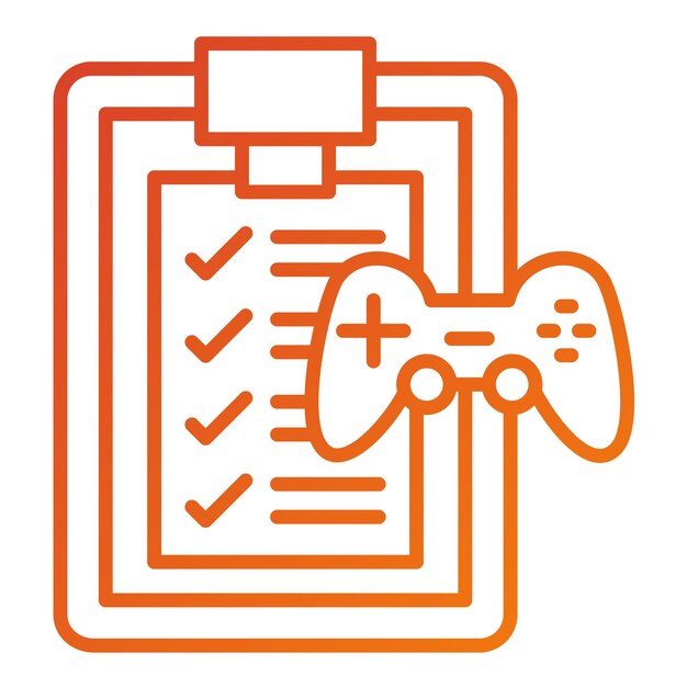 Estilo de icono de evaluación de juegos de diseño vectorial