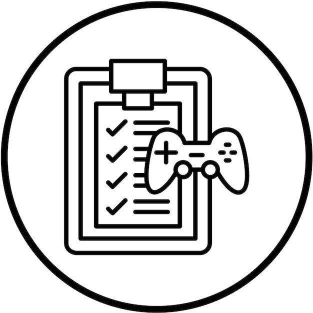 Estilo de icono de evaluación de juegos de diseño vectorial