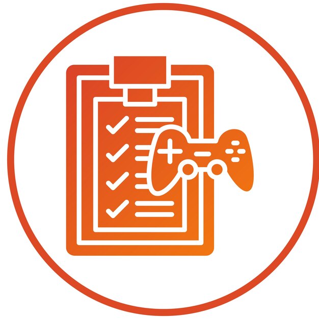 Estilo de icono de evaluación de juegos de diseño vectorial