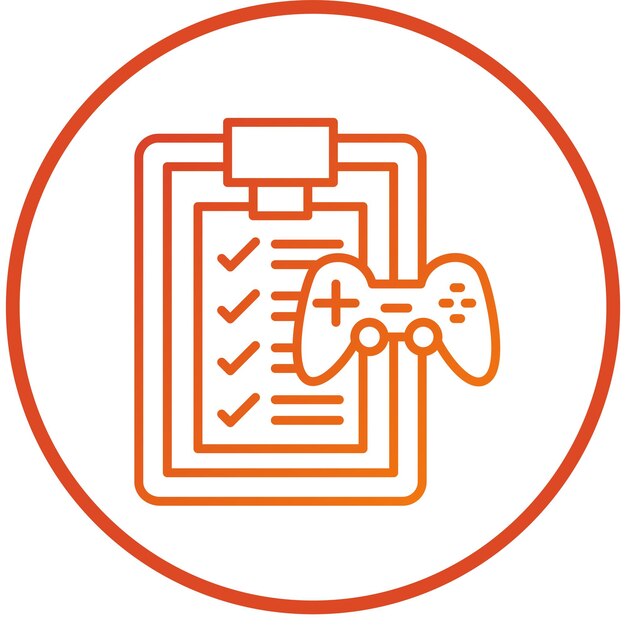 Estilo de icono de evaluación de juegos de diseño vectorial