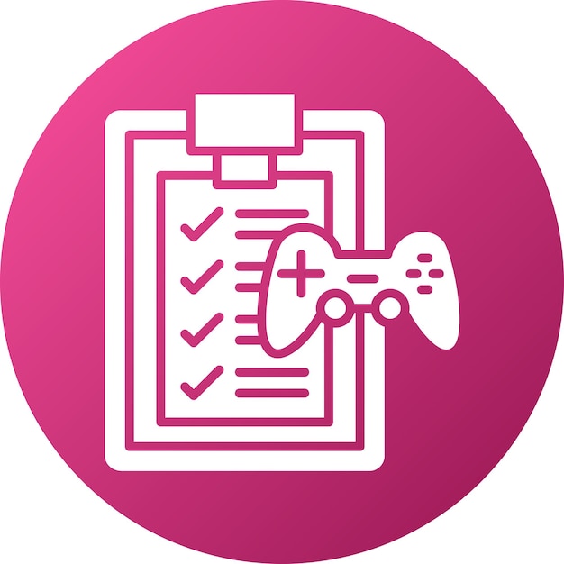 Vector estilo de icono de evaluación de juegos de diseño vectorial