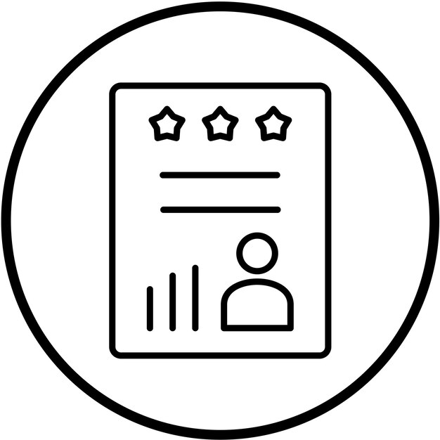 Estilo del icono de evaluación del rendimiento del diseño vectorial