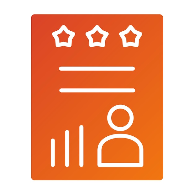 Estilo del icono de evaluación del rendimiento del diseño vectorial