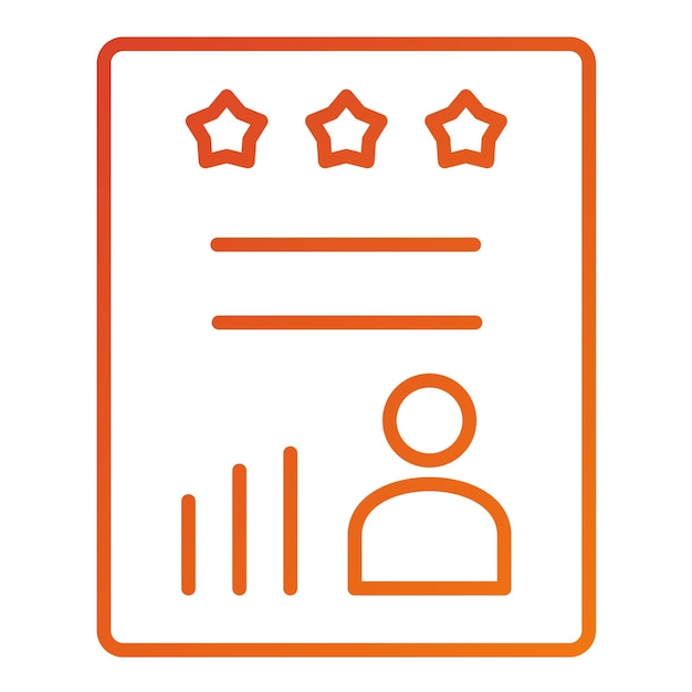 Estilo del icono de evaluación del rendimiento del diseño vectorial