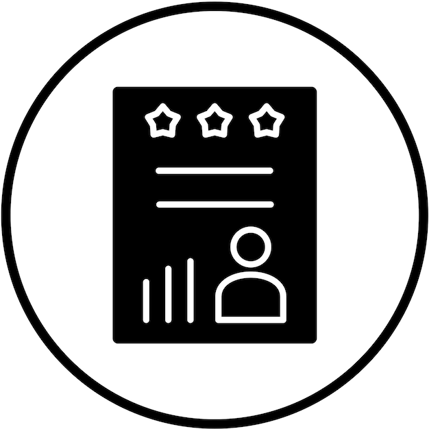 Estilo del icono de evaluación del rendimiento del diseño vectorial