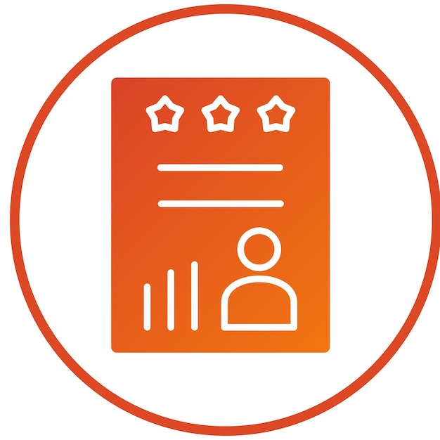 Estilo del icono de evaluación del rendimiento del diseño vectorial