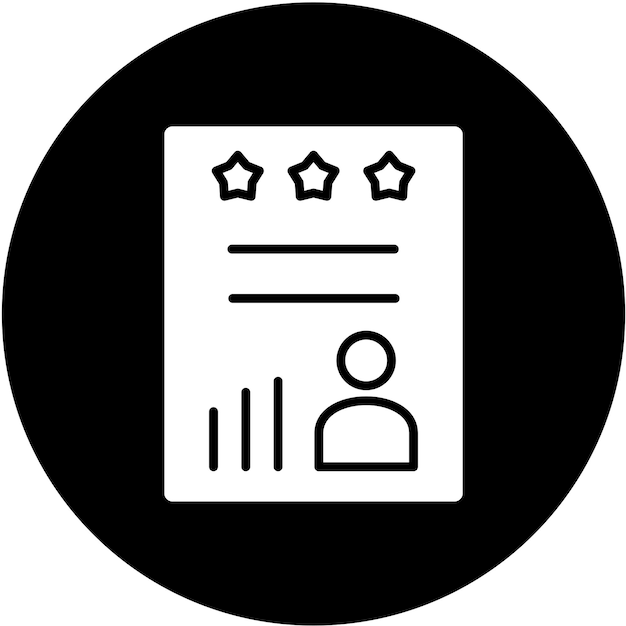 Estilo del icono de evaluación del rendimiento del diseño vectorial