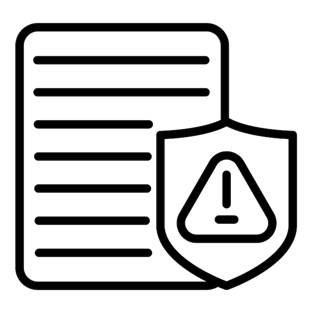 Estilo del icono de evaluación de riesgos de diseño vectorial