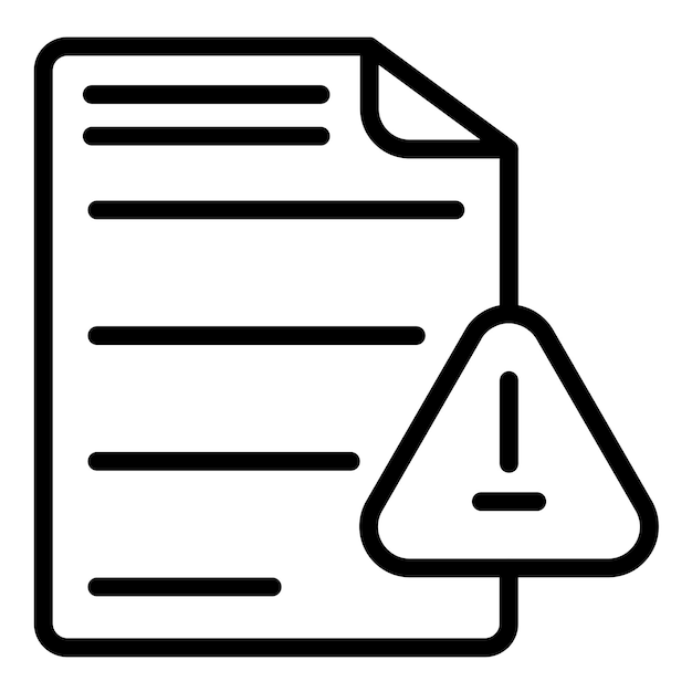 Estilo del icono de evaluación de riesgos de diseño vectorial