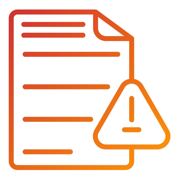 Estilo del icono de evaluación de riesgos de diseño vectorial