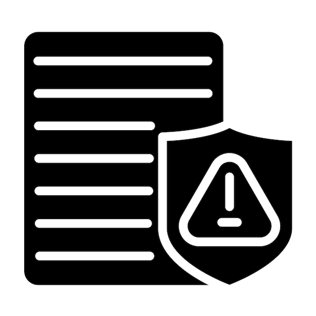 Estilo del icono de evaluación de riesgos de diseño vectorial