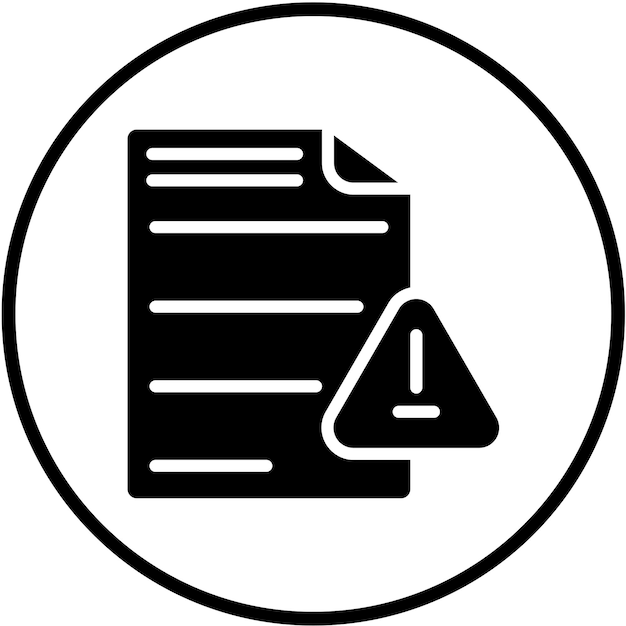 Estilo del icono de evaluación de riesgos de diseño vectorial