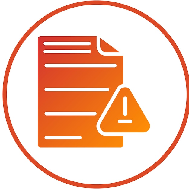 Estilo del icono de evaluación de riesgos de diseño vectorial