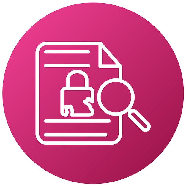 Estilo del icono de evaluación de violación de diseño vectorial