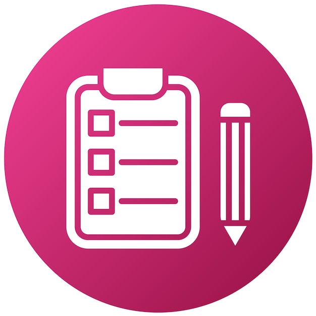 Estilo del icono del examen del estudiante de diseño vectorial