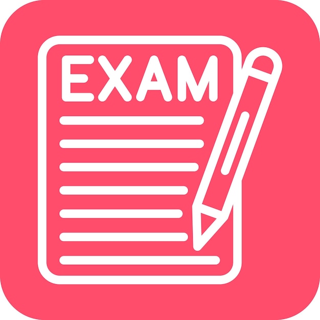 Vector estilo del icono del examen