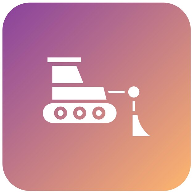 Estilo del icono de la excavadora de diseño vectorial