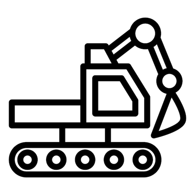 Estilo del icono de la excavadora