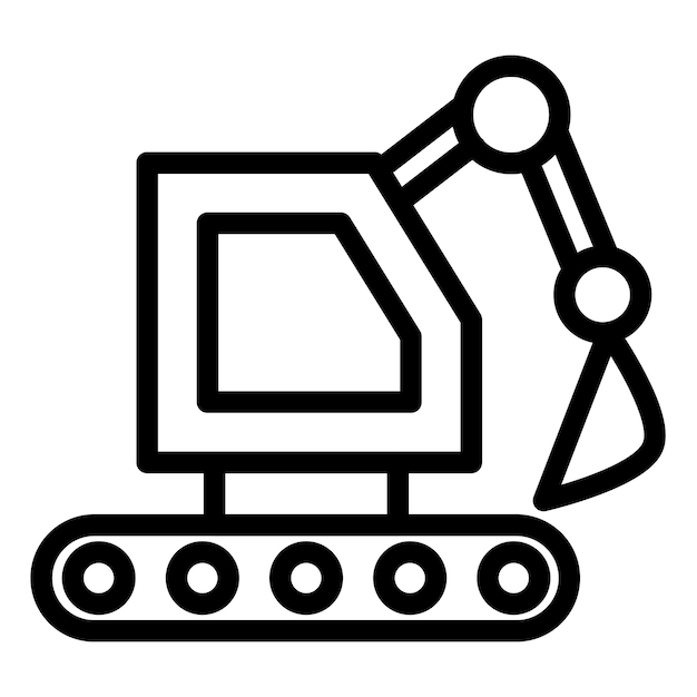 Estilo del icono de la excavadora