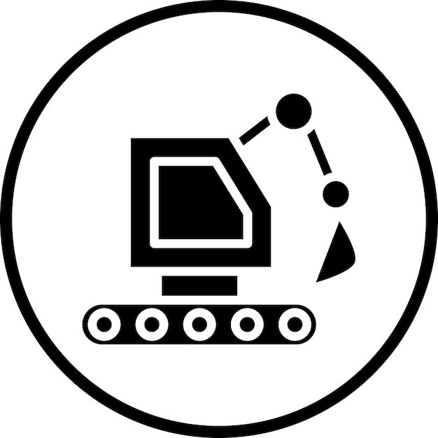 Estilo del icono de la excavadora