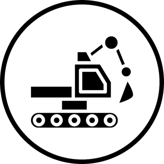 Estilo del icono de la excavadora