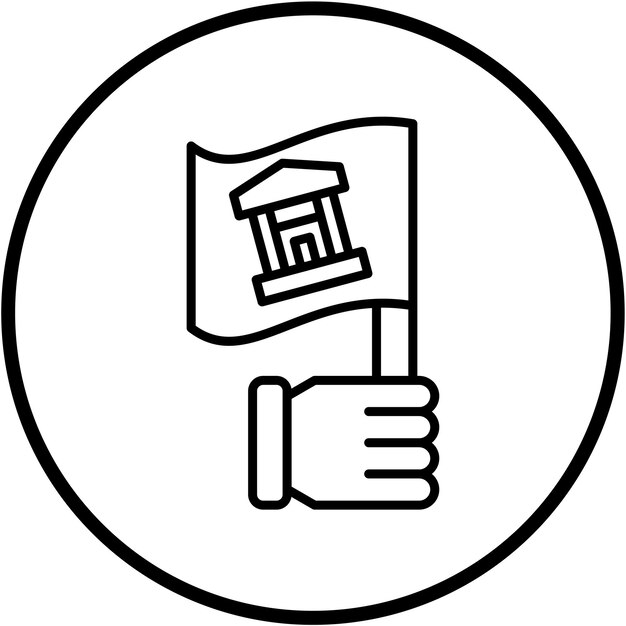 Estilo del icono de la excursión de diseño vectorial