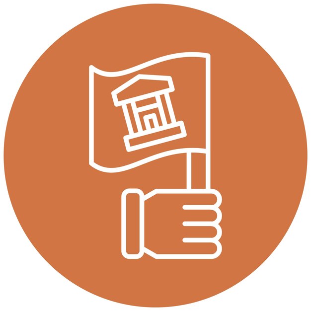 Estilo del icono de la excursión de diseño vectorial