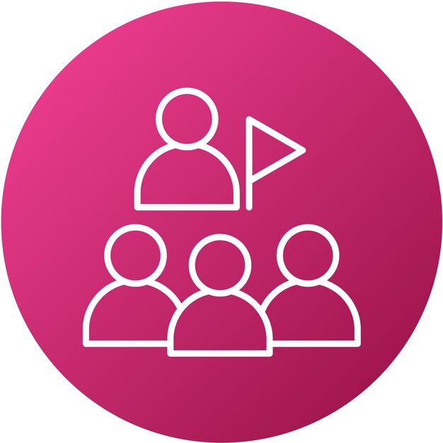 Estilo del icono de la excursión del grupo de diseño vectorial