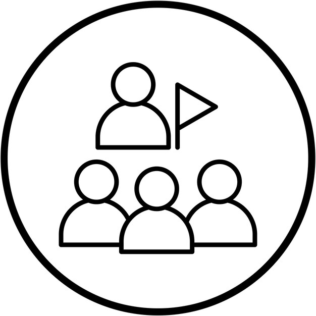 Estilo del icono de la excursión del grupo de diseño vectorial