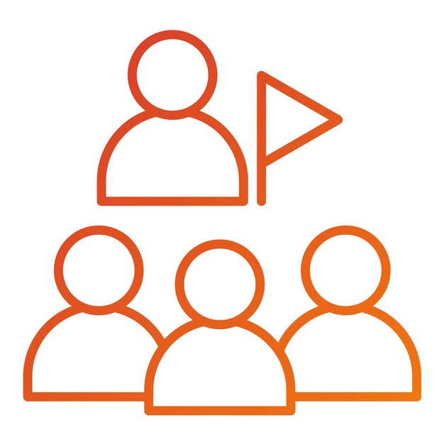 Estilo del icono de la excursión del grupo de diseño vectorial