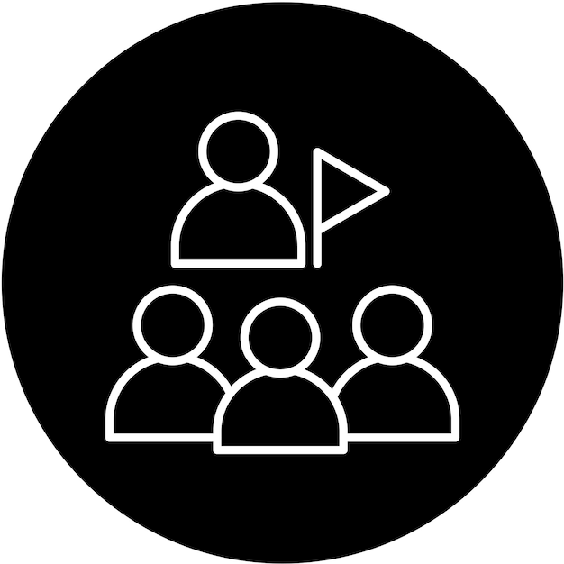 Estilo del icono de la excursión del grupo de diseño vectorial