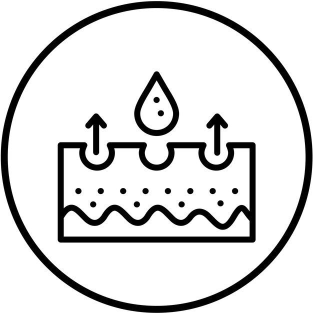 Estilo del icono de exfoliación de diseño vectorial