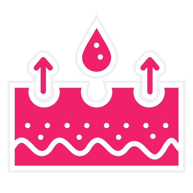 Estilo del icono de exfoliación de diseño vectorial