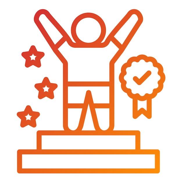 Estilo del icono de éxito del diseño vectorial