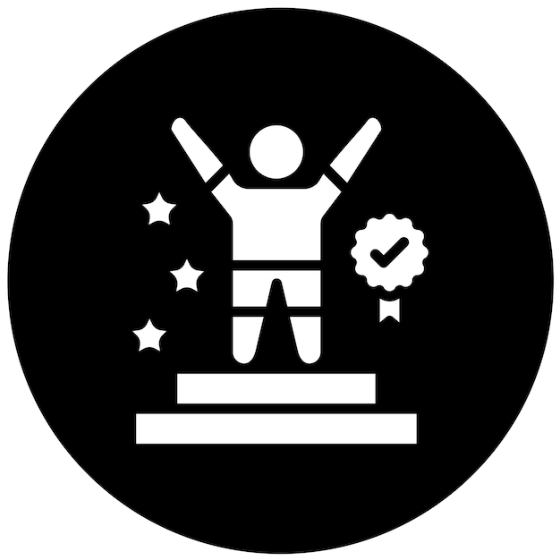 Estilo del icono de éxito del diseño vectorial