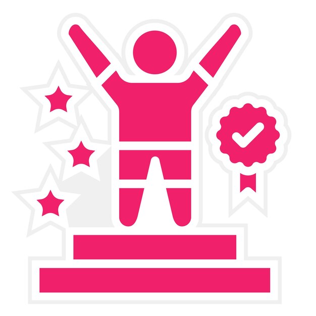 Estilo del icono de éxito del diseño vectorial
