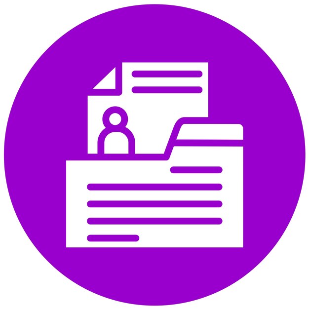 Estilo del icono del expediente de diseño vectorial
