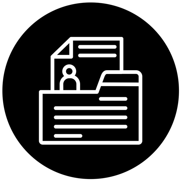 Estilo del icono del expediente de diseño vectorial