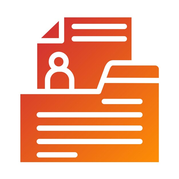 Estilo del icono del expediente de diseño vectorial