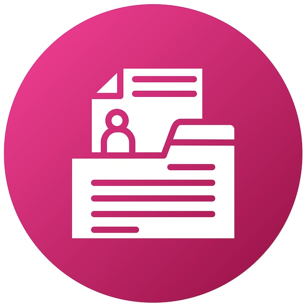 Estilo del icono del expediente de diseño vectorial
