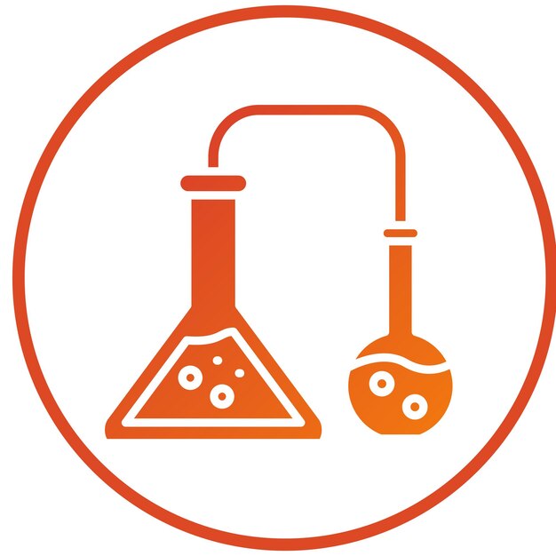 Estilo del icono del experimento de diseño vectorial