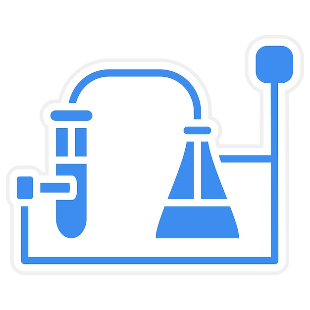 Estilo del icono del experimento químico de diseño vectorial